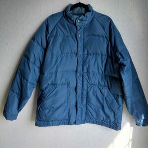 Vtg 60s Montgomery Ward Women's XL Down Filled Puffer Jacket Insulated Coat Blue